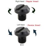 Universal Motorcycle Mirror Hole Blanking Plugs M10 Black Screws Bolts Cap 4 Pcs - Image 4