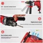 Electric Hand Drill Impact Drill Rechargeable High-power Electric Tools - Image 4