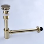 All Copper Brushed Gold Wall Deodorant In-wall Drain Pipe Fittings - Image 4