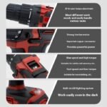 Multifunctional Lithium Electric Drill Suit Rechargeable Electric Hand Drill - Image 2
