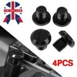 Universal Motorcycle Mirror Hole Blanking Plugs M10 Black Screws Bolts Cap 4 Pcs