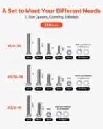 246 Pcs Bolts Nuts Assortment Kit Imperial Stainless Steel For Furniture - Image 2