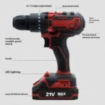 Multifunctional Lithium Electric Drill Suit Rechargeable Electric Hand Drill