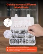 246 Pcs Bolts Nuts Assortment Kit Imperial Stainless Steel For Furniture - Image 5
