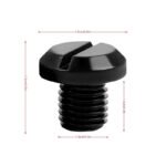 Universal Motorcycle Mirror Hole Blanking Plugs M10 Black Screws Bolts Cap 4 Pcs - Image 2