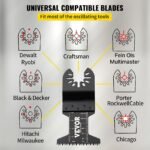 50 PCS Oscillating Saw Blades, Quick Release Multitool Blades Kit, HCS Tool Blades For Wood Plastic Metal Nails Bolts, Compatible With Dewalt Dremel Fein Worx Bosch Makita Milwaukee - Image 3